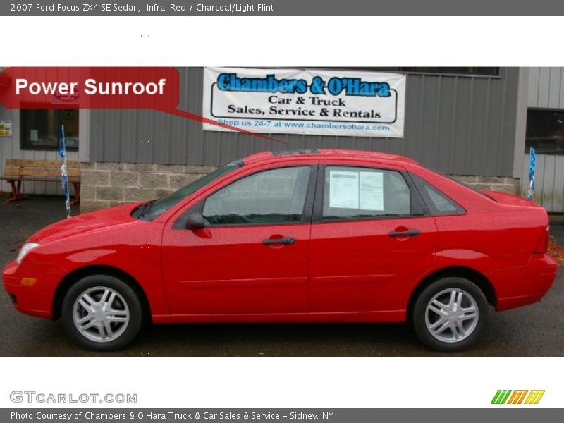 Infra-Red / Charcoal/Light Flint 2007 Ford Focus ZX4 SE Sedan