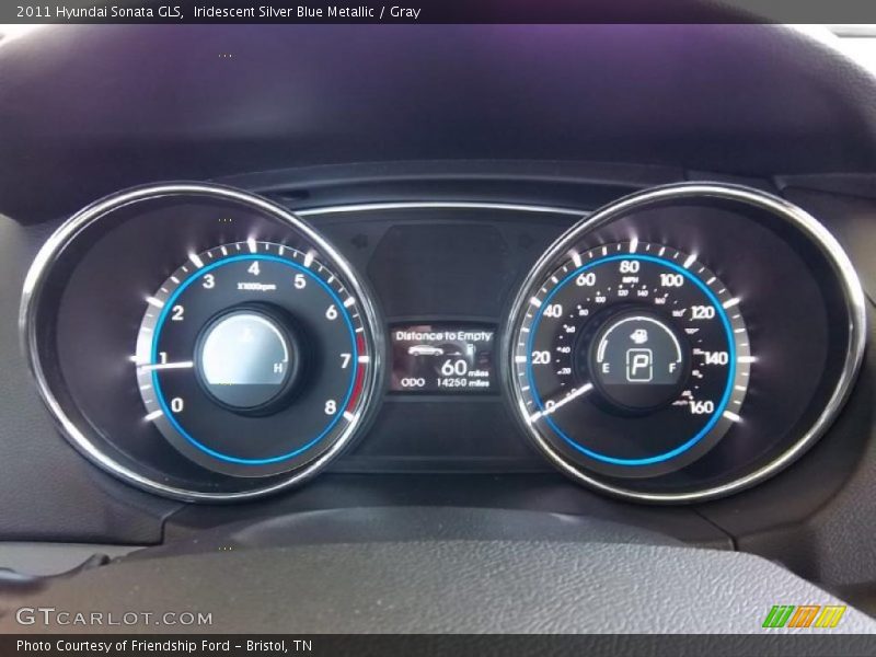 Iridescent Silver Blue Metallic / Gray 2011 Hyundai Sonata GLS