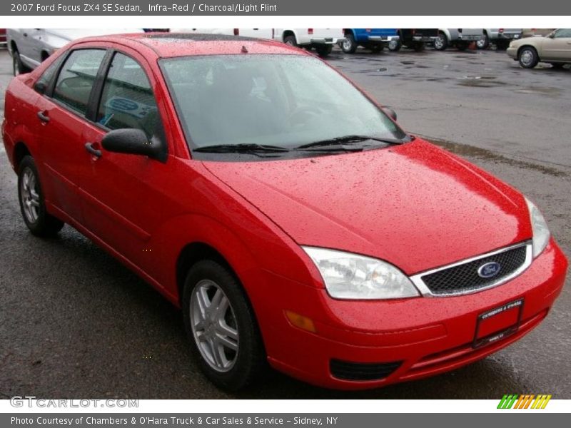 Infra-Red / Charcoal/Light Flint 2007 Ford Focus ZX4 SE Sedan