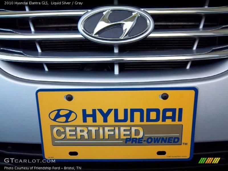 Liquid Silver / Gray 2010 Hyundai Elantra GLS