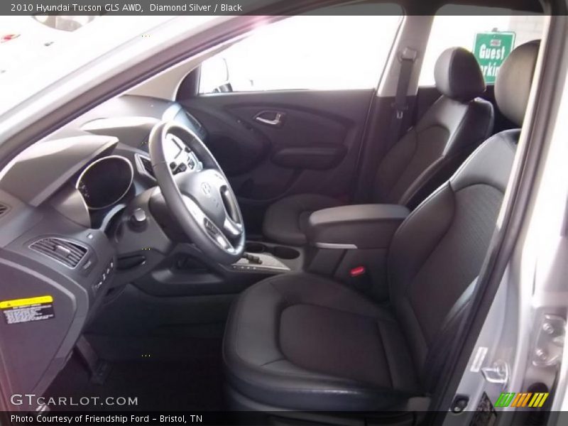 Diamond Silver / Black 2010 Hyundai Tucson GLS AWD