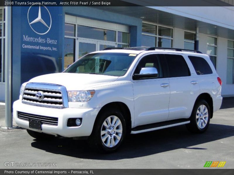 Arctic Frost Pearl / Sand Beige 2008 Toyota Sequoia Platinum