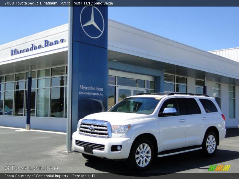 Arctic Frost Pearl / Sand Beige 2008 Toyota Sequoia Platinum