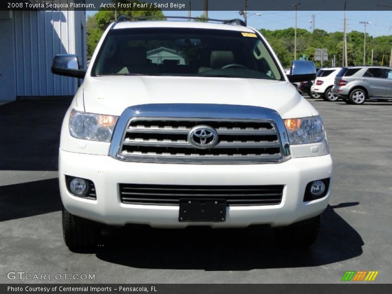 Arctic Frost Pearl / Sand Beige 2008 Toyota Sequoia Platinum