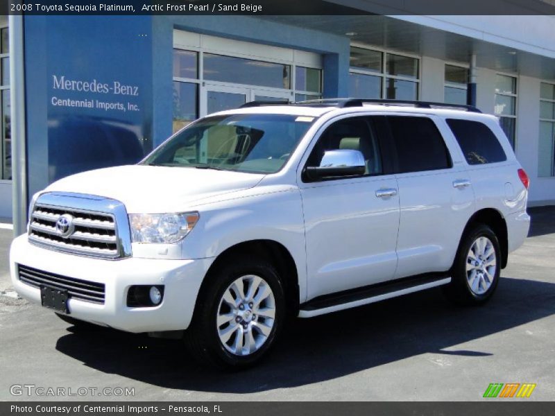 Arctic Frost Pearl / Sand Beige 2008 Toyota Sequoia Platinum