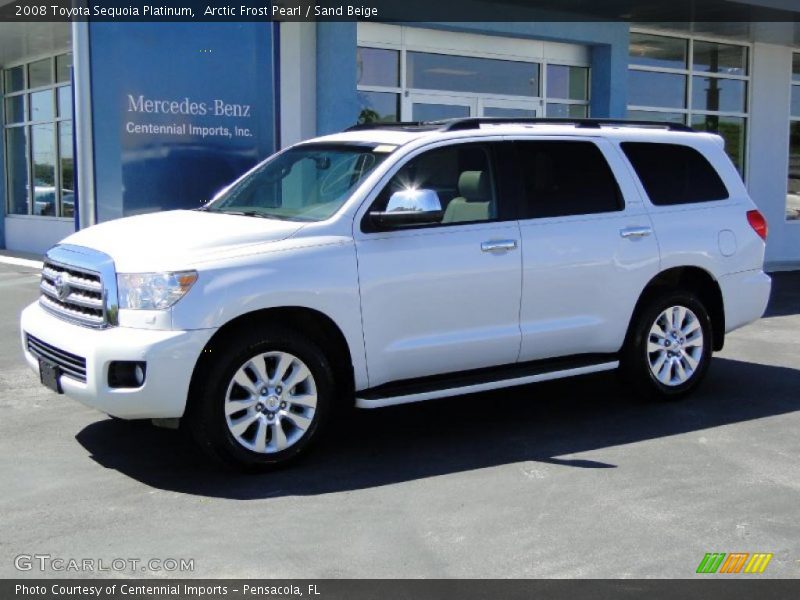 Arctic Frost Pearl / Sand Beige 2008 Toyota Sequoia Platinum