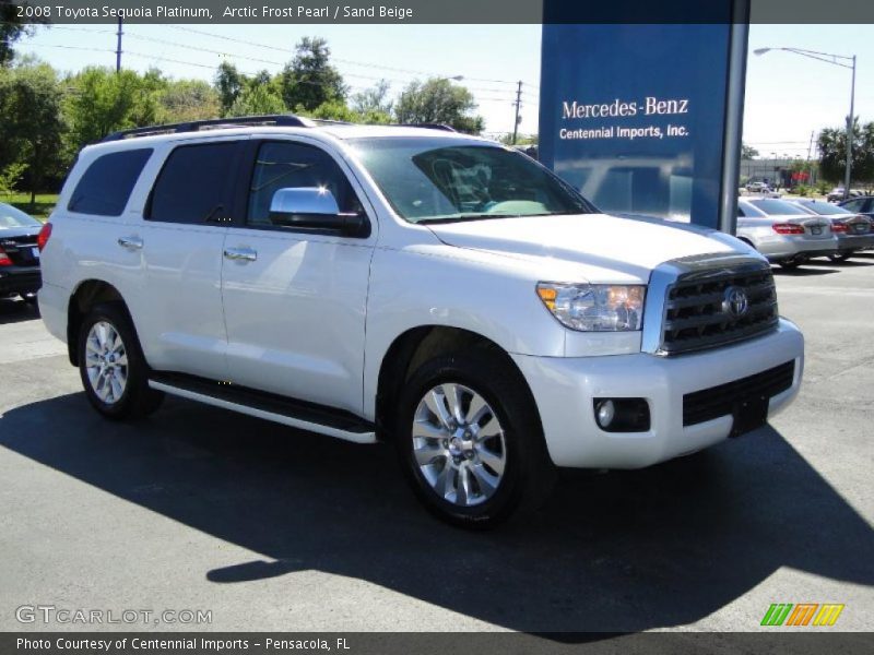 Arctic Frost Pearl / Sand Beige 2008 Toyota Sequoia Platinum