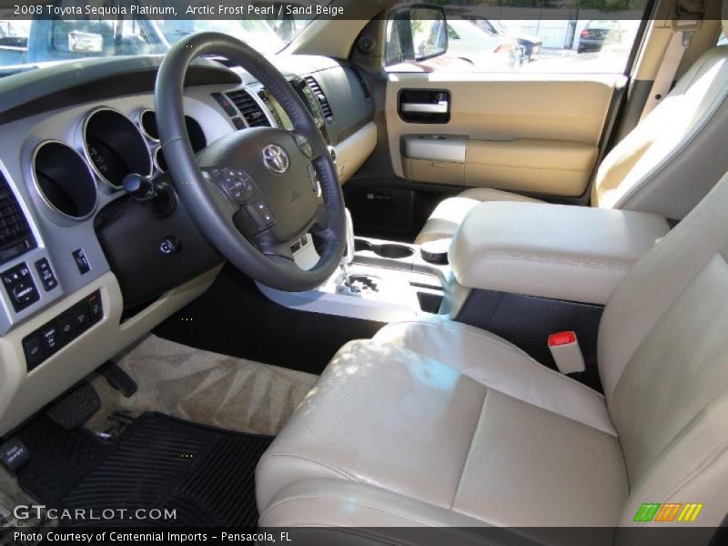 Arctic Frost Pearl / Sand Beige 2008 Toyota Sequoia Platinum