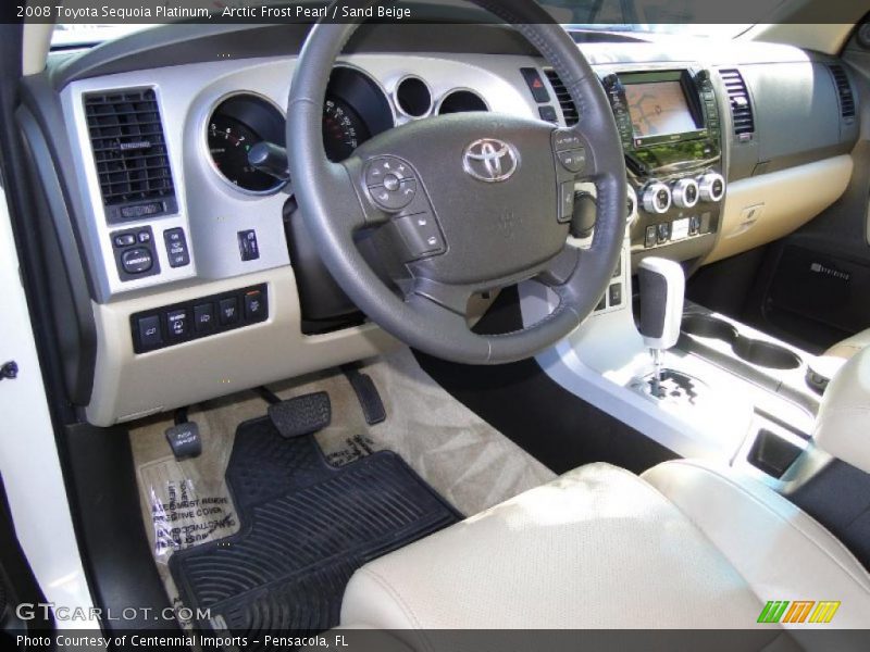 Arctic Frost Pearl / Sand Beige 2008 Toyota Sequoia Platinum