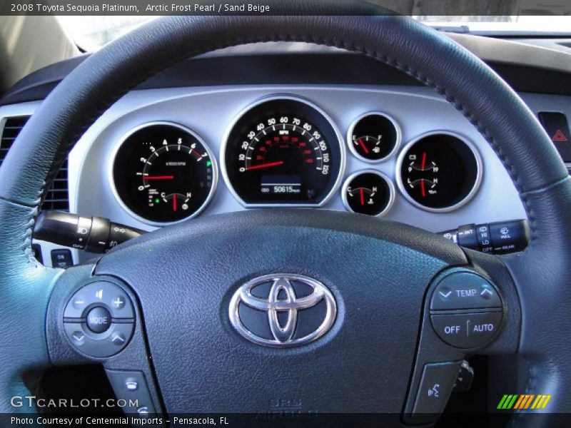 Arctic Frost Pearl / Sand Beige 2008 Toyota Sequoia Platinum