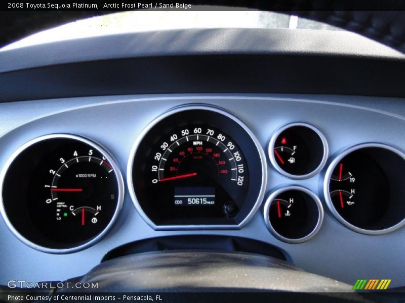 Arctic Frost Pearl / Sand Beige 2008 Toyota Sequoia Platinum