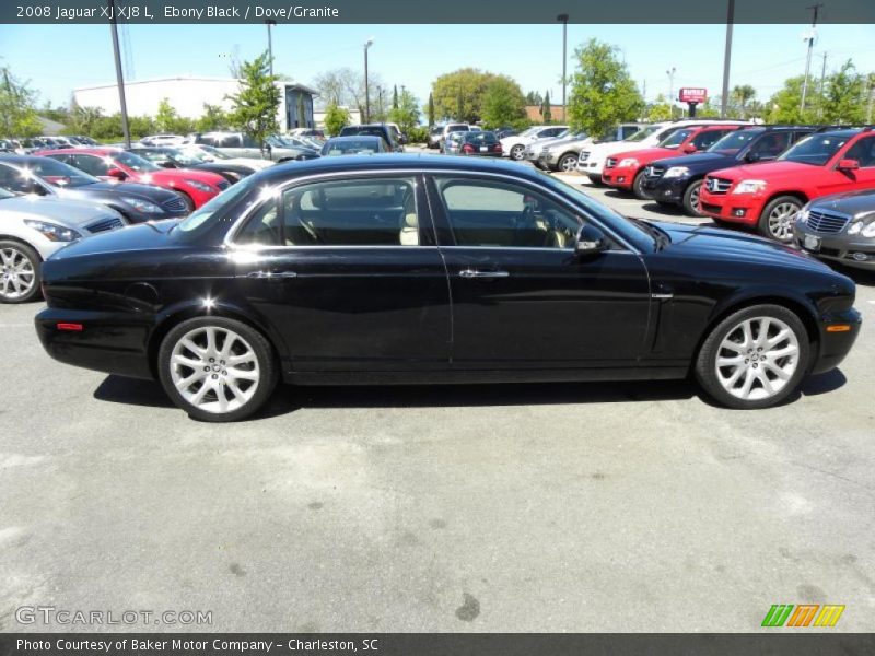 Ebony Black / Dove/Granite 2008 Jaguar XJ XJ8 L