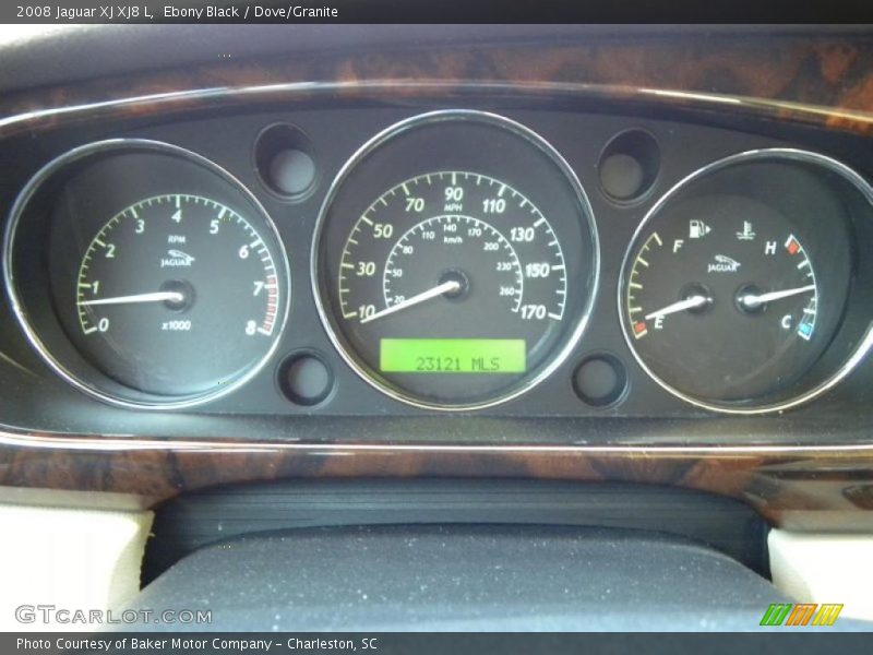 Ebony Black / Dove/Granite 2008 Jaguar XJ XJ8 L