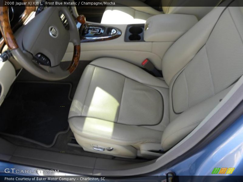 Frost Blue Metallic / Champagne/Mocha 2008 Jaguar XJ XJ8 L
