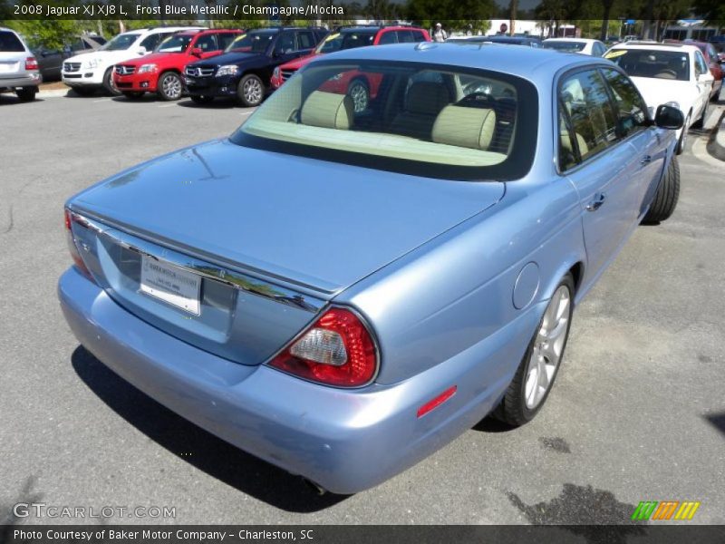 Frost Blue Metallic / Champagne/Mocha 2008 Jaguar XJ XJ8 L