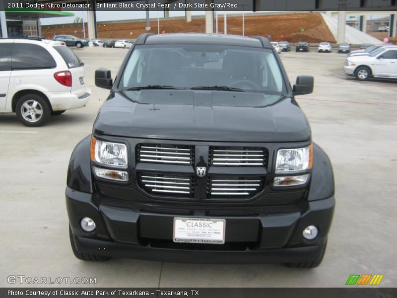 Brilliant Black Crystal Pearl / Dark Slate Gray/Red 2011 Dodge Nitro Detonator