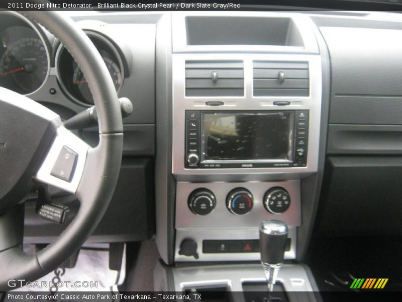 Brilliant Black Crystal Pearl / Dark Slate Gray/Red 2011 Dodge Nitro Detonator
