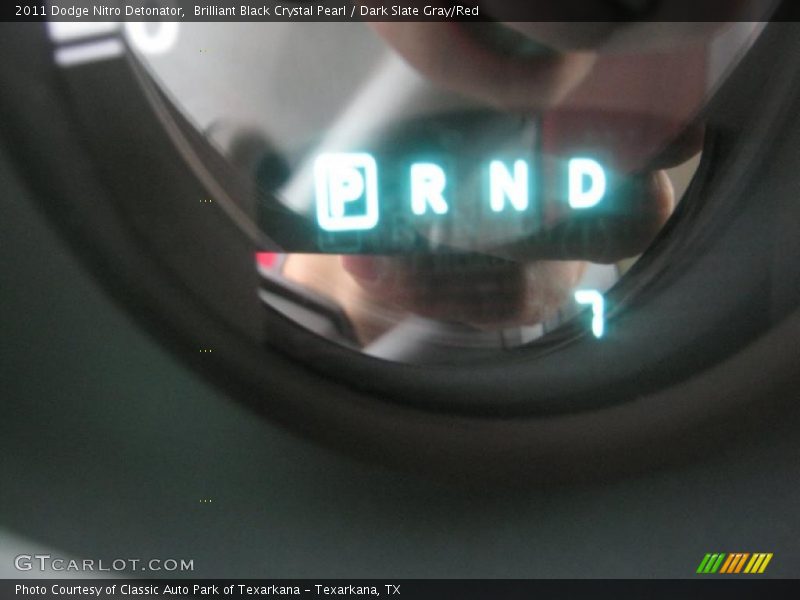Brilliant Black Crystal Pearl / Dark Slate Gray/Red 2011 Dodge Nitro Detonator