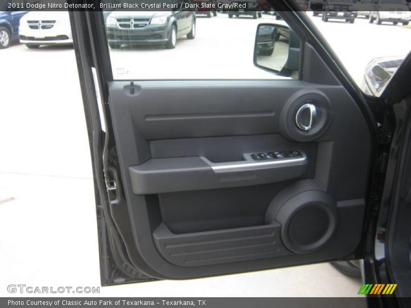 Brilliant Black Crystal Pearl / Dark Slate Gray/Red 2011 Dodge Nitro Detonator