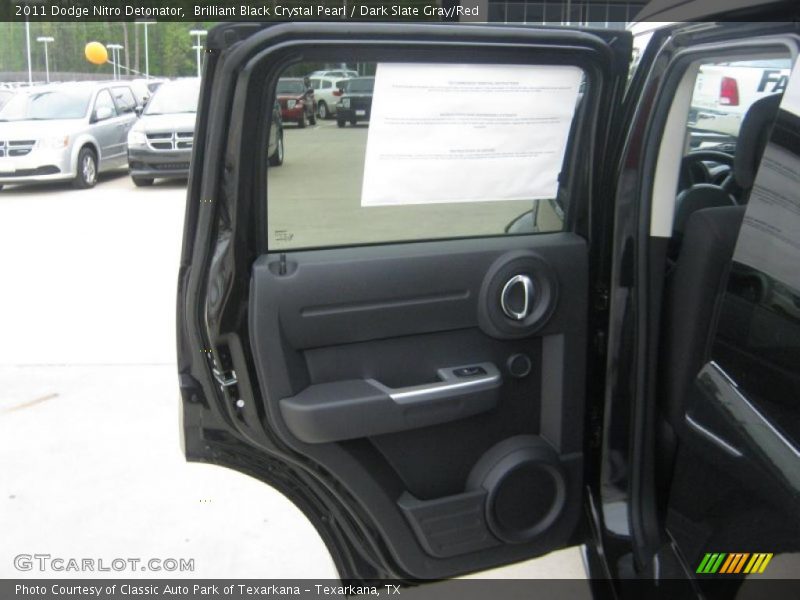 Brilliant Black Crystal Pearl / Dark Slate Gray/Red 2011 Dodge Nitro Detonator