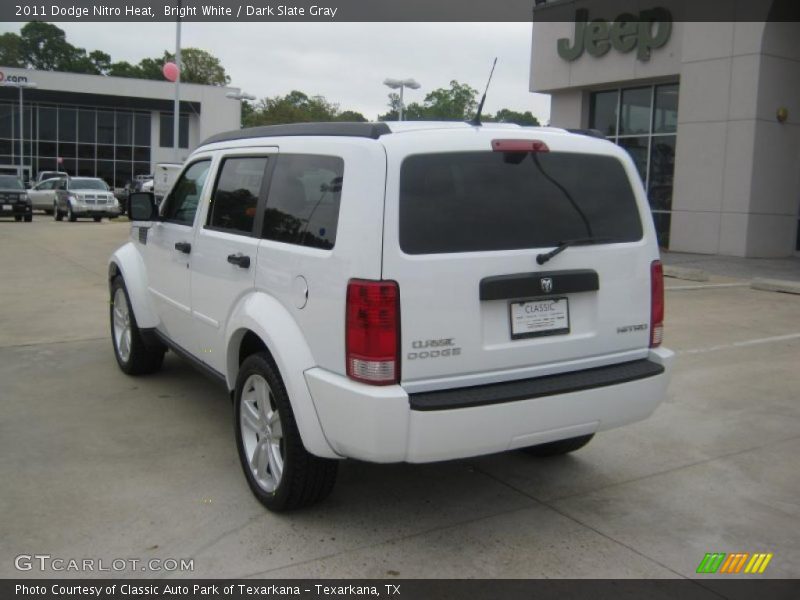Bright White / Dark Slate Gray 2011 Dodge Nitro Heat