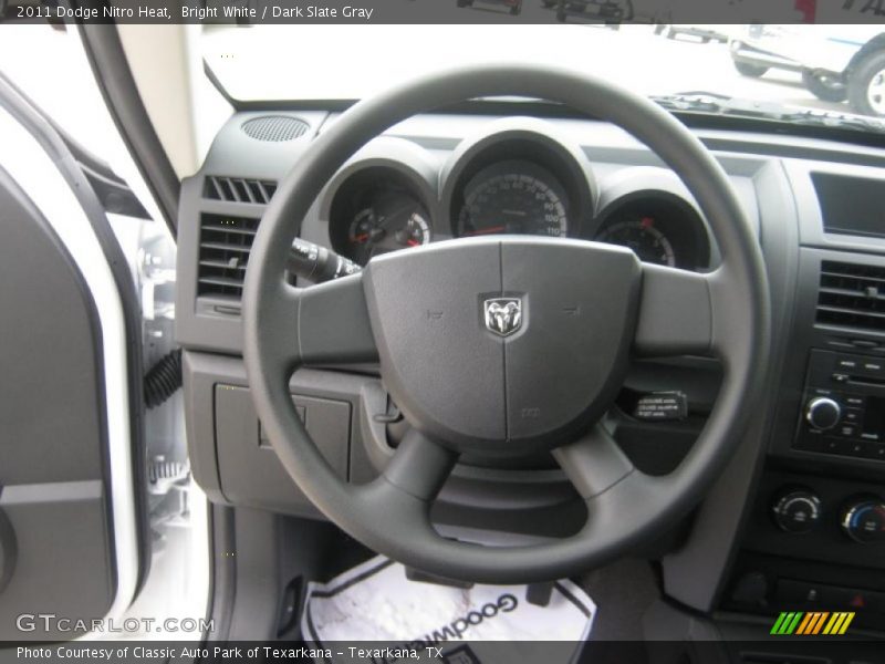 Bright White / Dark Slate Gray 2011 Dodge Nitro Heat