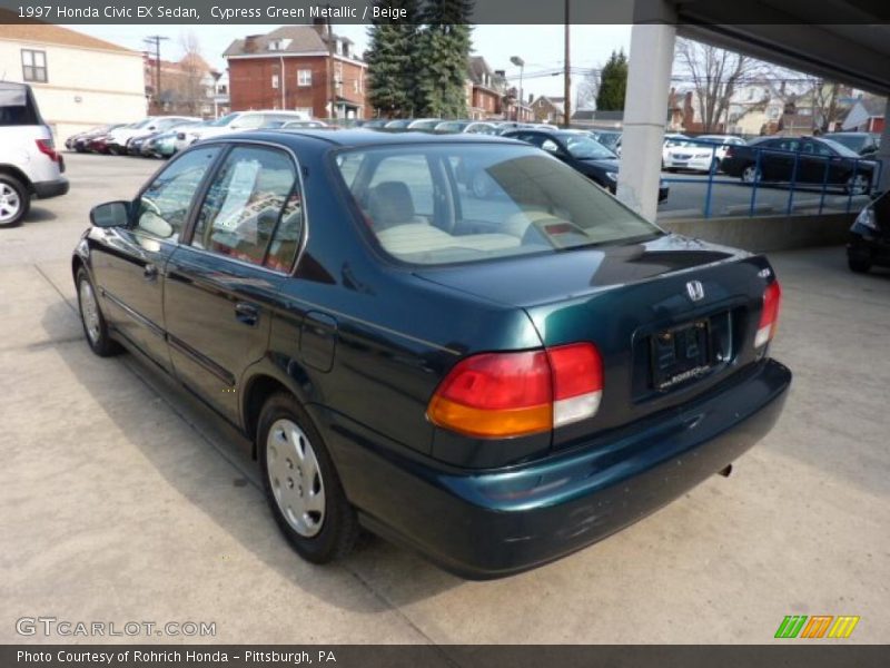 Cypress Green Metallic / Beige 1997 Honda Civic EX Sedan