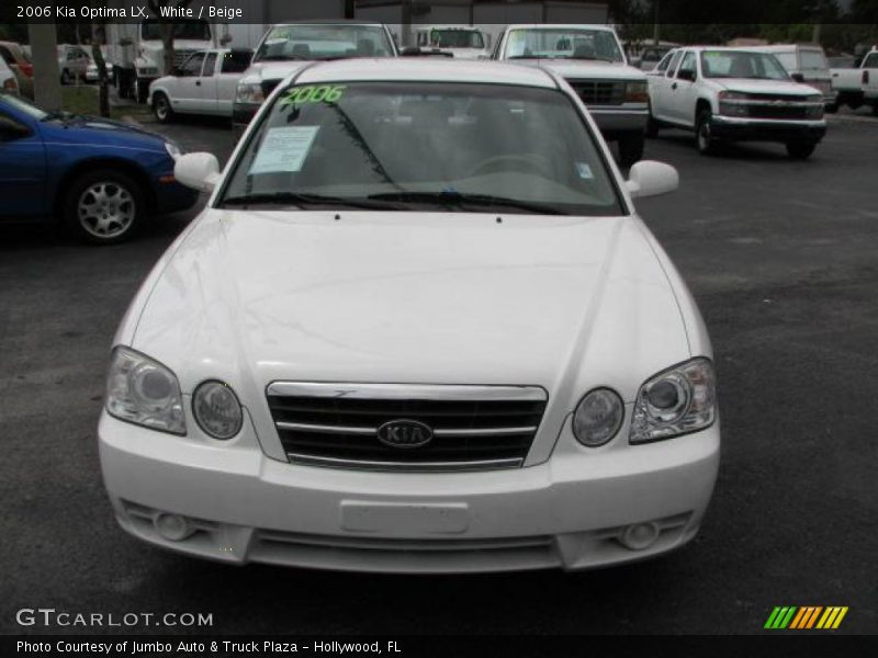 White / Beige 2006 Kia Optima LX