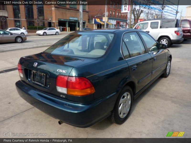 Cypress Green Metallic / Beige 1997 Honda Civic EX Sedan