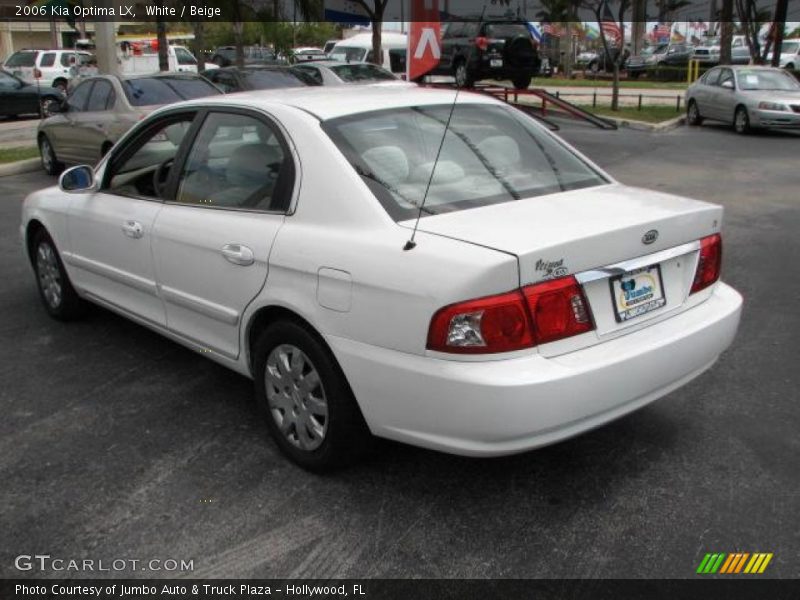 White / Beige 2006 Kia Optima LX
