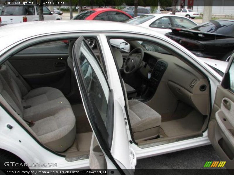 White / Beige 2006 Kia Optima LX