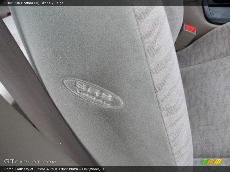 White / Beige 2006 Kia Optima LX