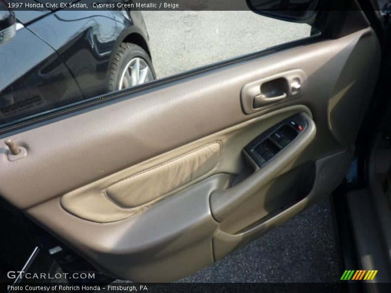 Cypress Green Metallic / Beige 1997 Honda Civic EX Sedan