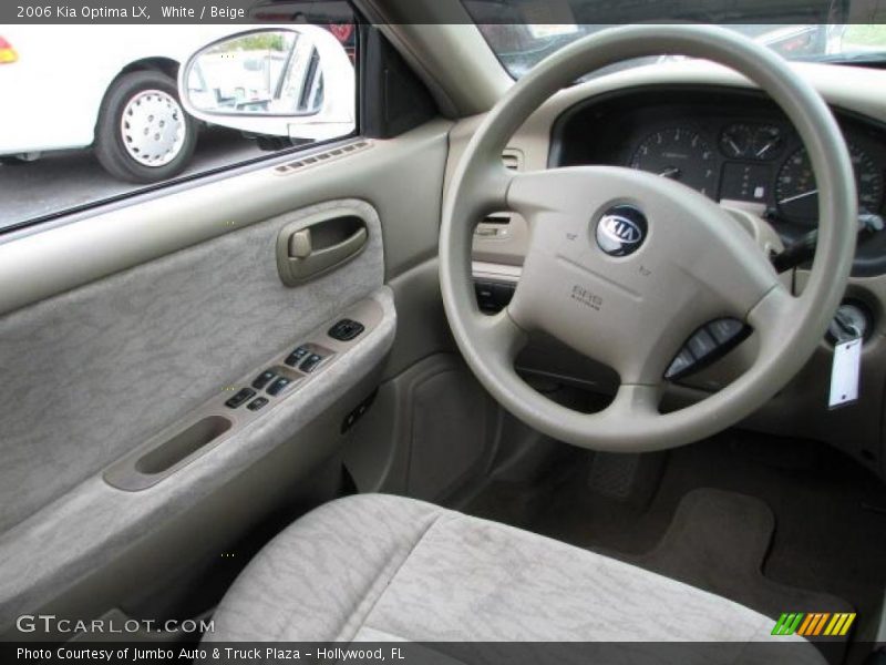 White / Beige 2006 Kia Optima LX