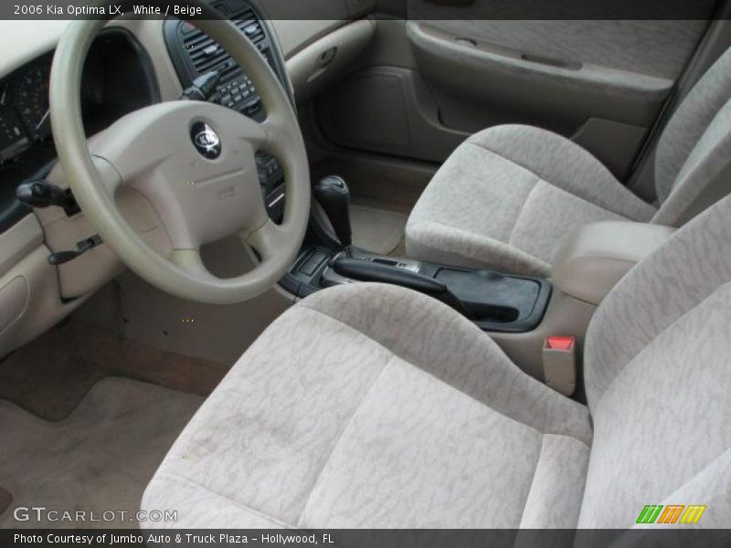 White / Beige 2006 Kia Optima LX