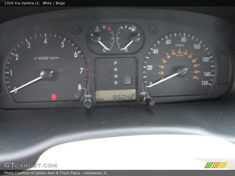 White / Beige 2006 Kia Optima LX
