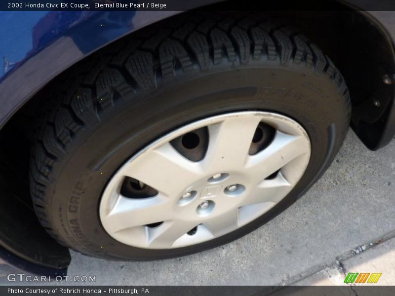 Eternal Blue Pearl / Beige 2002 Honda Civic EX Coupe