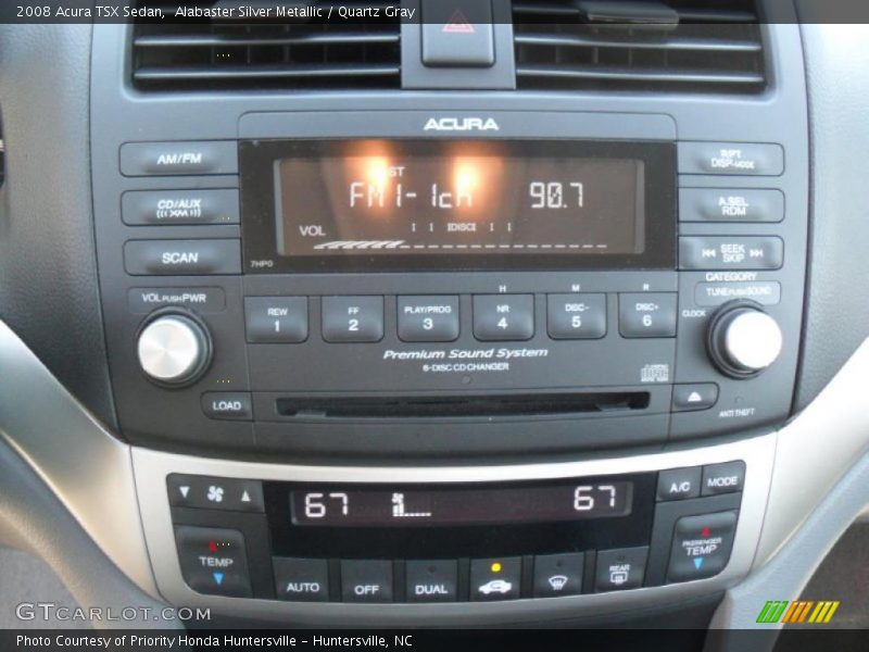 Alabaster Silver Metallic / Quartz Gray 2008 Acura TSX Sedan
