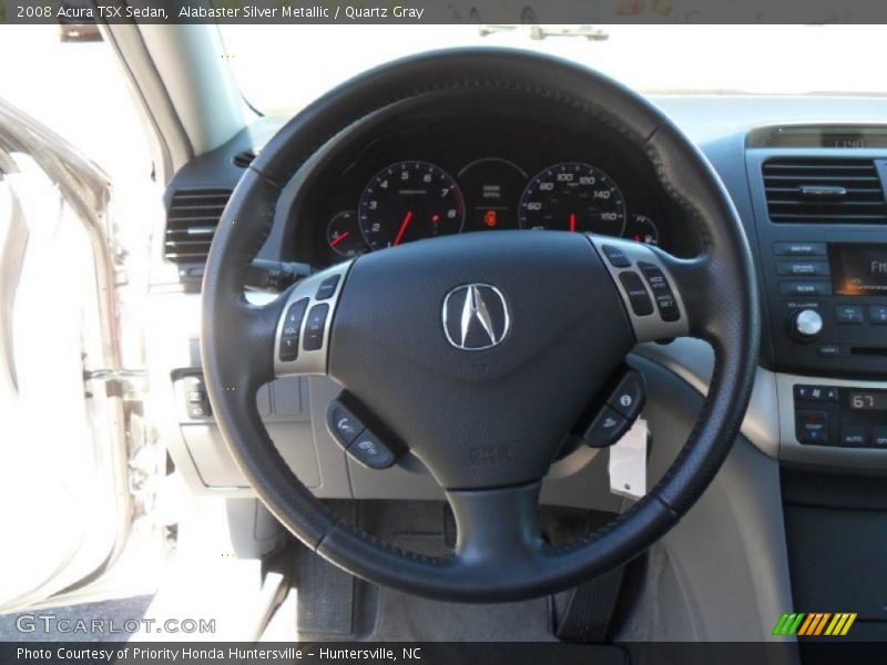 Alabaster Silver Metallic / Quartz Gray 2008 Acura TSX Sedan