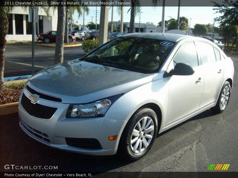 Silver Ice Metallic / Jet Black/Medium Titanium 2011 Chevrolet Cruze LS
