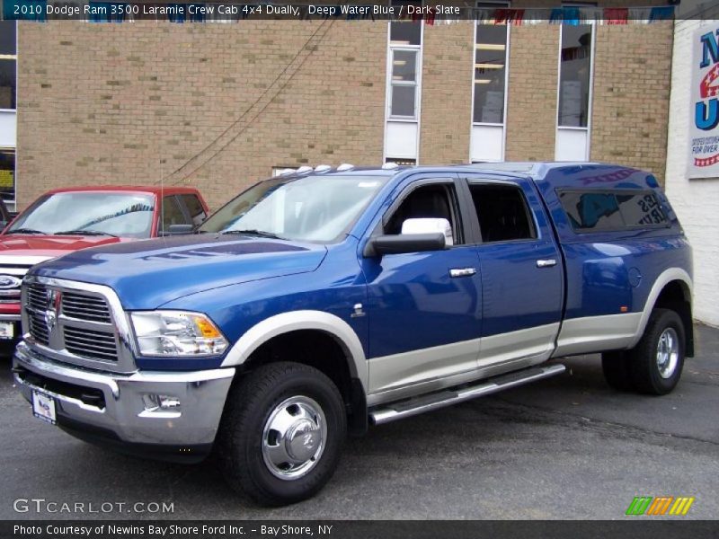 Deep Water Blue / Dark Slate 2010 Dodge Ram 3500 Laramie Crew Cab 4x4 Dually