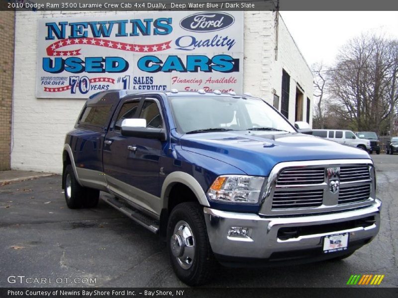 Deep Water Blue / Dark Slate 2010 Dodge Ram 3500 Laramie Crew Cab 4x4 Dually