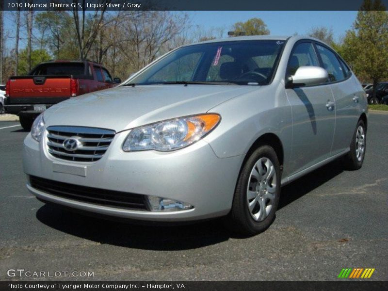 Liquid Silver / Gray 2010 Hyundai Elantra GLS