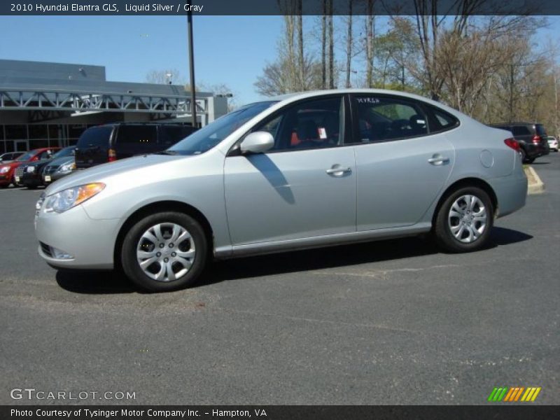 Liquid Silver / Gray 2010 Hyundai Elantra GLS