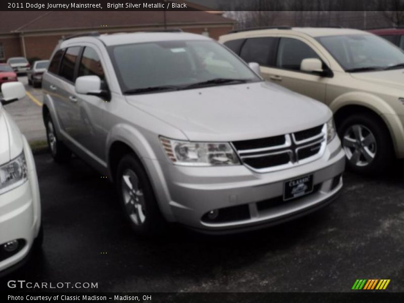 Bright Silver Metallic / Black 2011 Dodge Journey Mainstreet