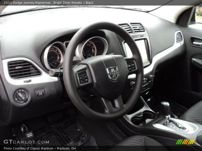 Bright Silver Metallic / Black 2011 Dodge Journey Mainstreet