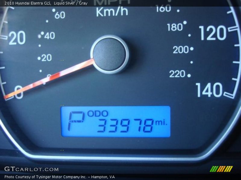 Liquid Silver / Gray 2010 Hyundai Elantra GLS