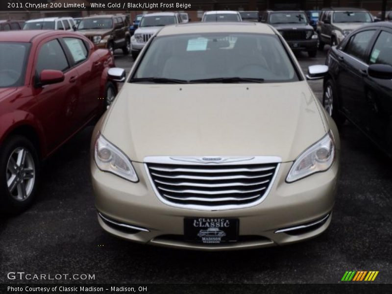 White Gold / Black/Light Frost Beige 2011 Chrysler 200 Limited