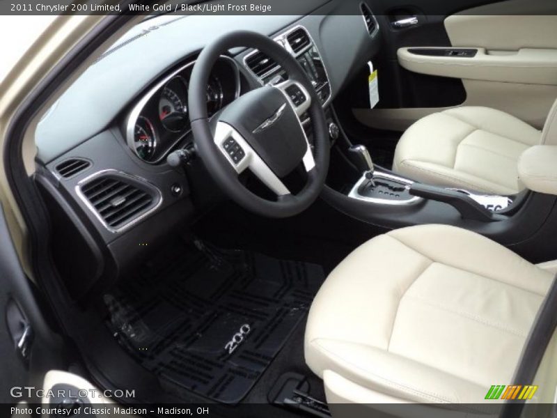 White Gold / Black/Light Frost Beige 2011 Chrysler 200 Limited