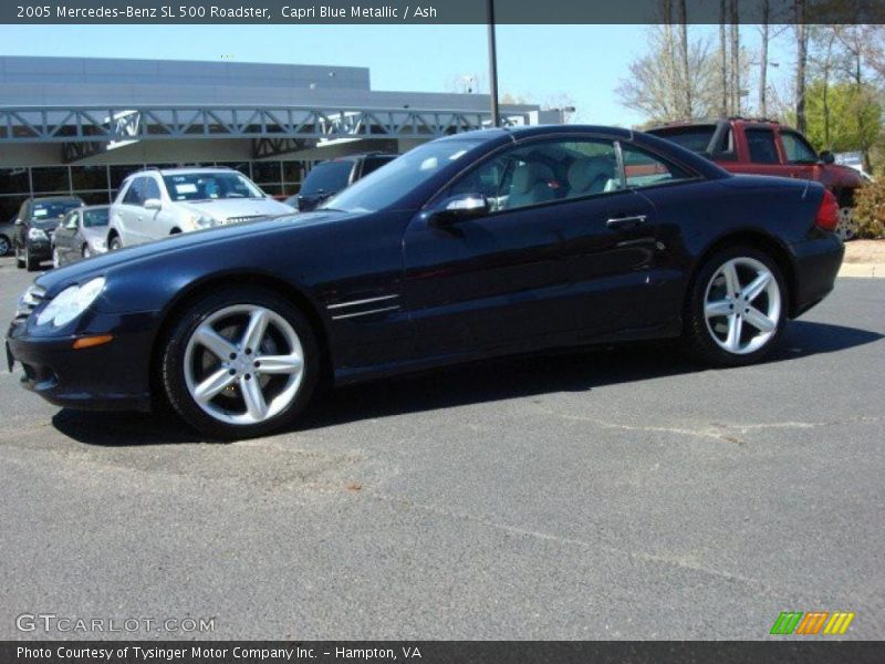 Capri Blue Metallic / Ash 2005 Mercedes-Benz SL 500 Roadster